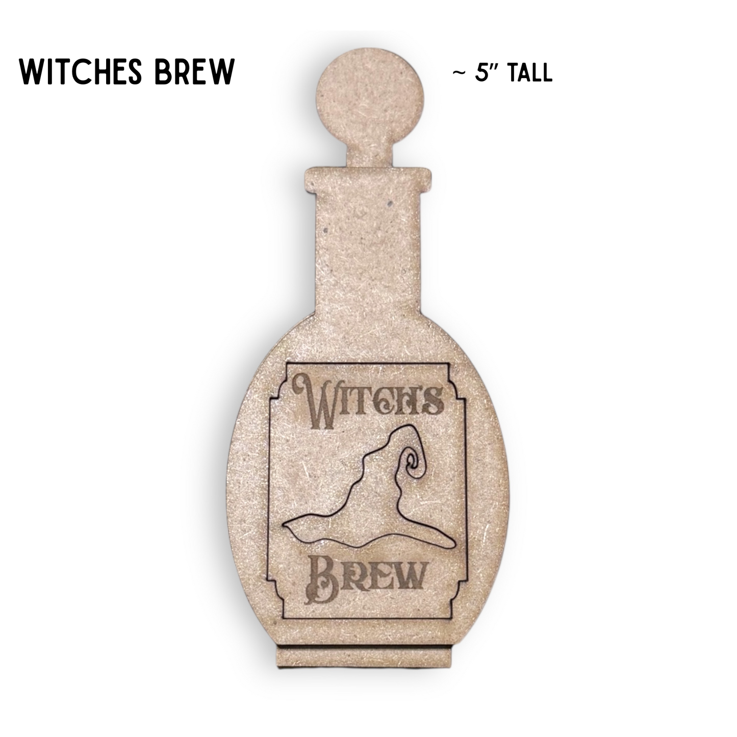 Halloween Apothecary Potion Bottle DIY Kit – Collectible Wooden Halloween Craft