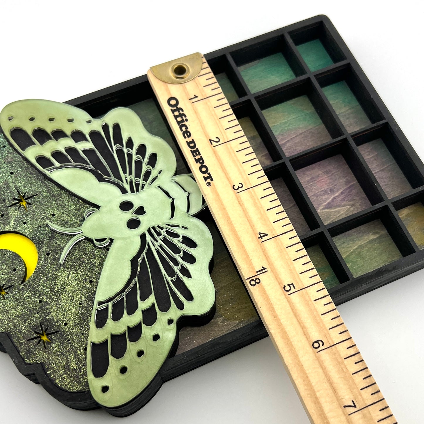 Dead Head Moth Mini Bookshelf – Celestial Gothic Curio Shelf