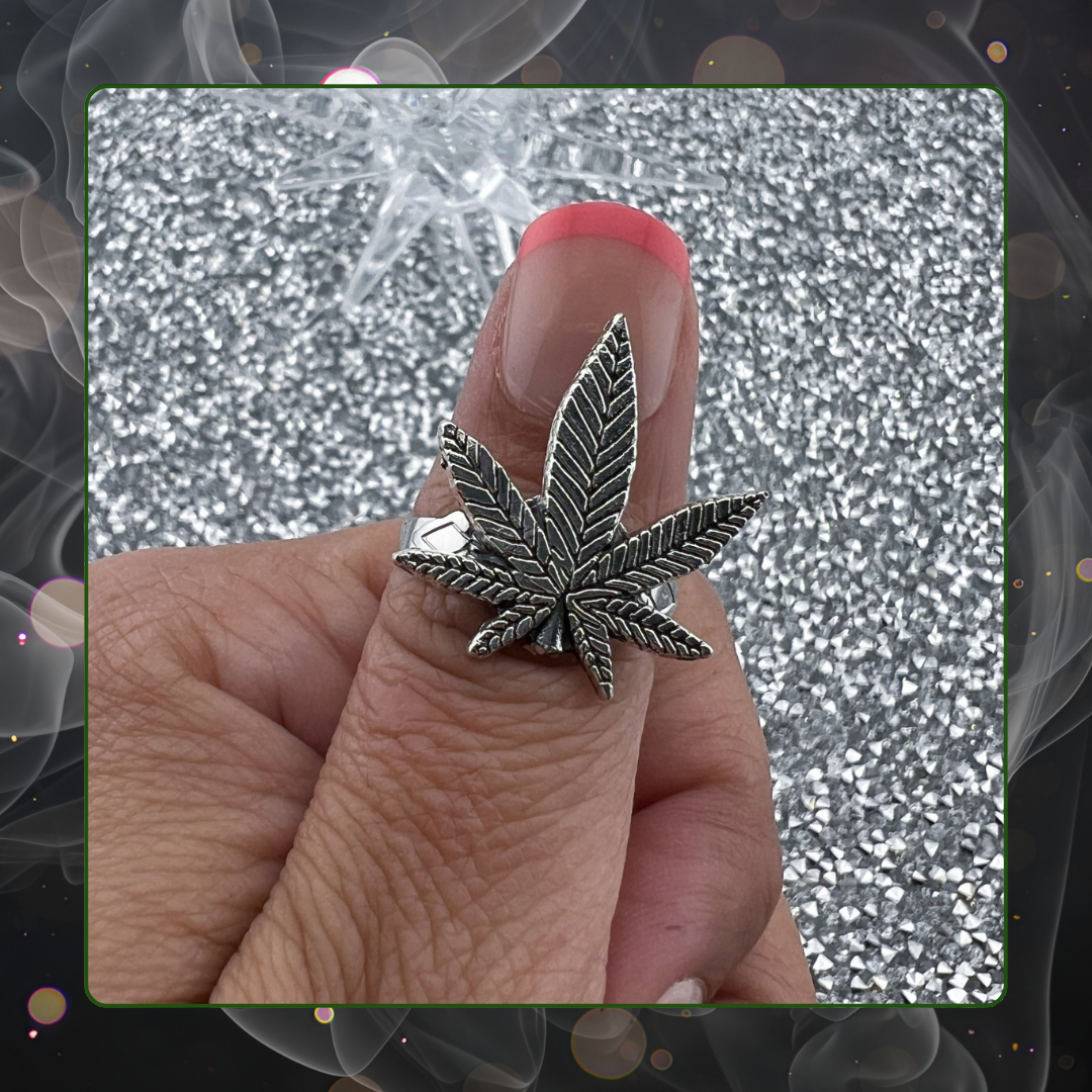 420 Pot Leaf Ring