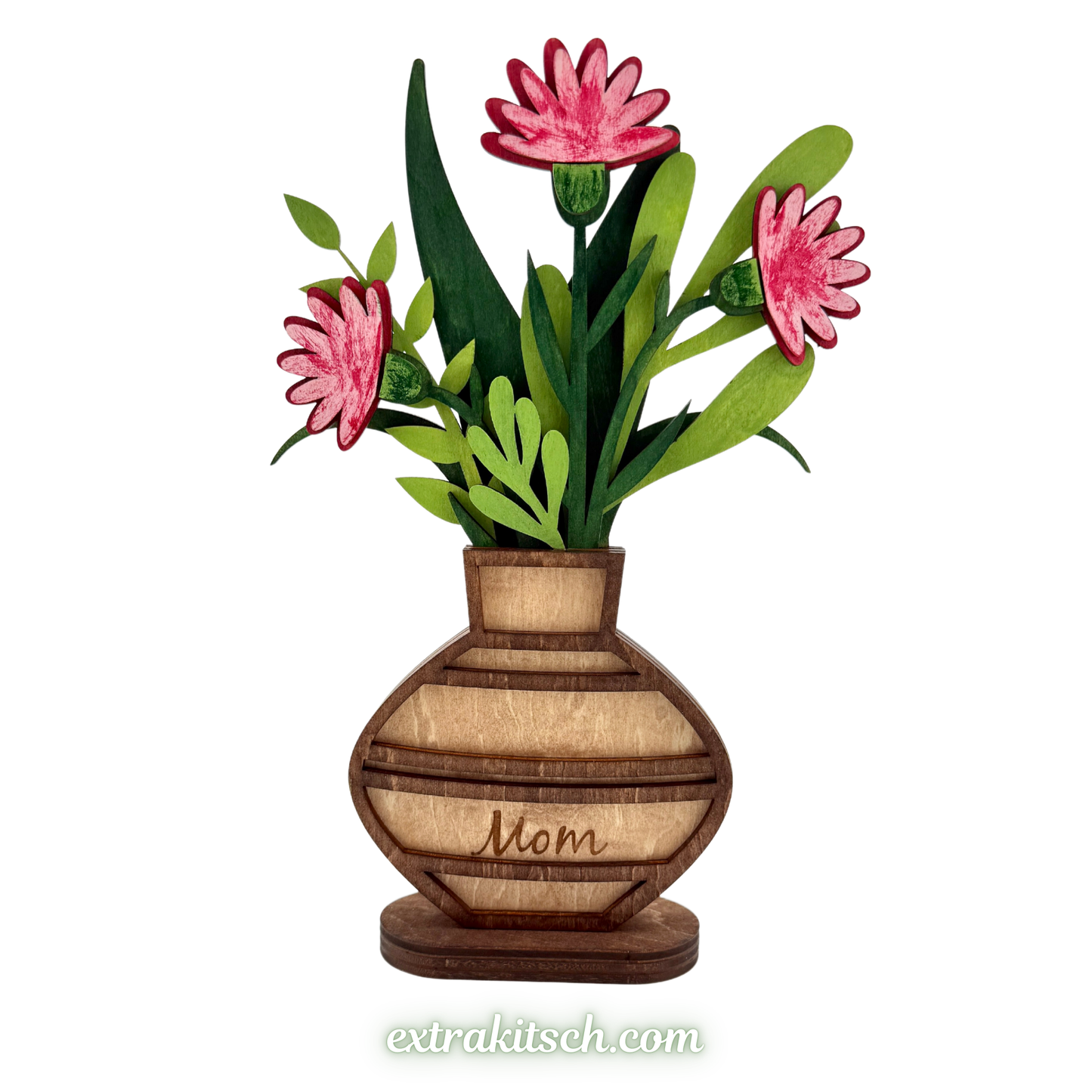 Laser Cut Wooden Flower Vase – Mother’s Day Gift | Custom Engraved or DIY