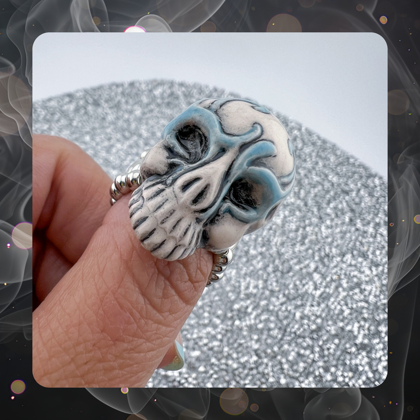 Glazed Sugar Skull Ring