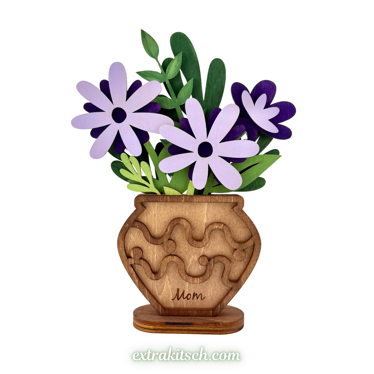 Laser Cut Wooden Flower Vase – Mother’s Day Gift | Custom Engraved or DIY