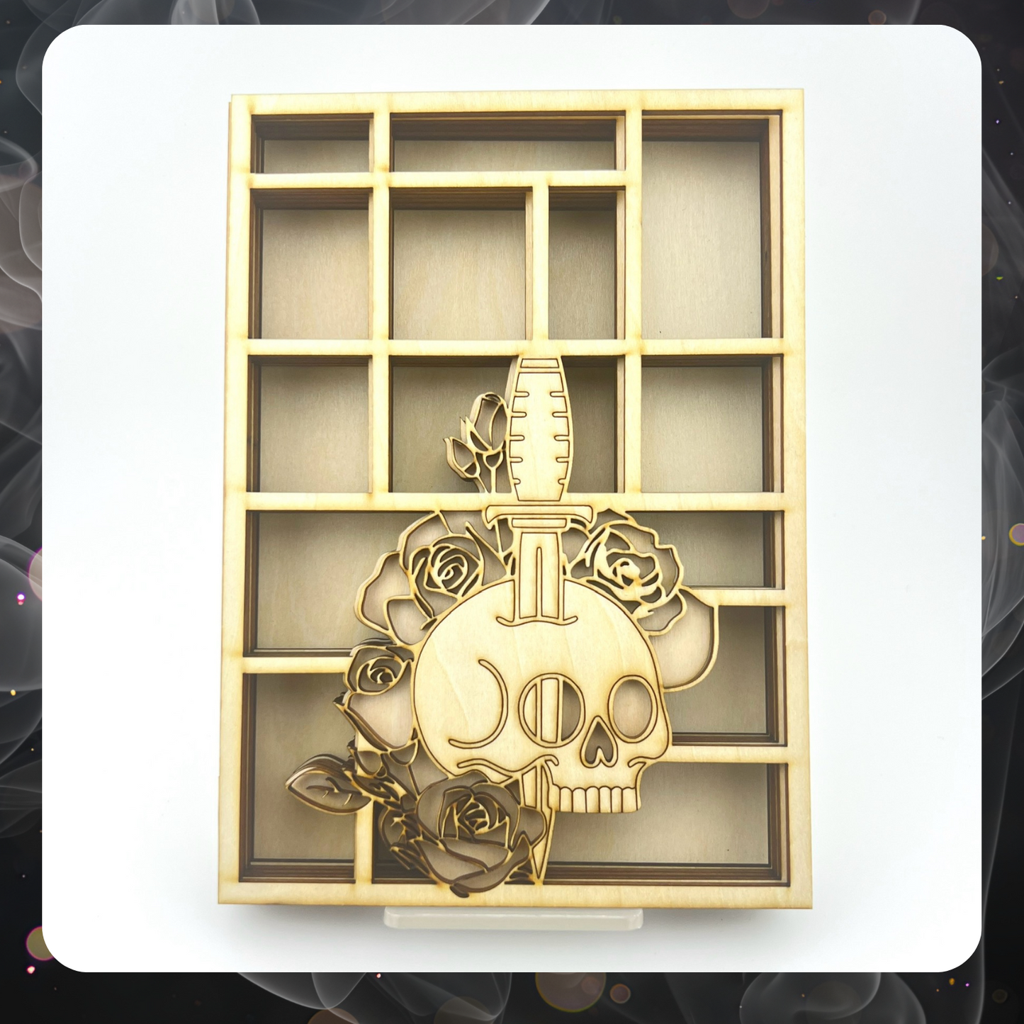 Skull and Roses Mini Curio Shelf - DIY Kit