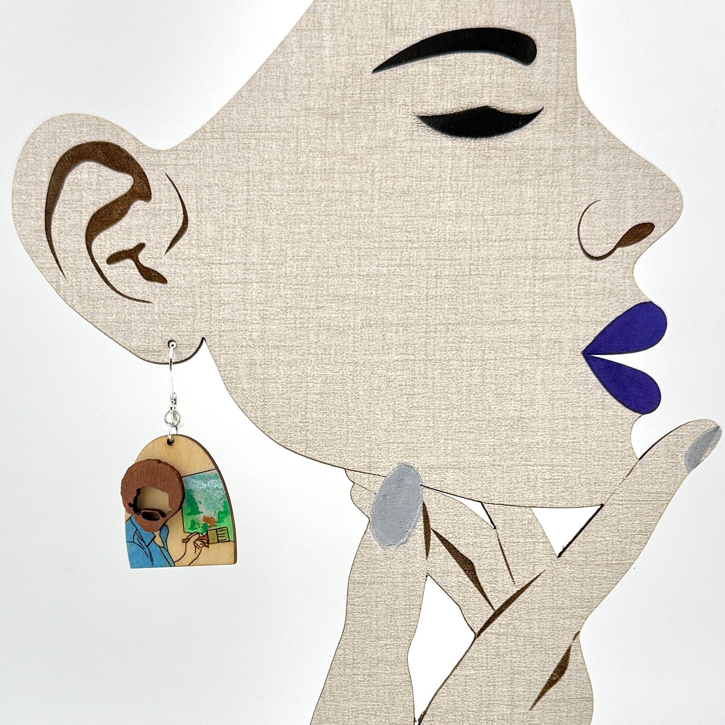 Painter Earrings with Mini Original Canvas