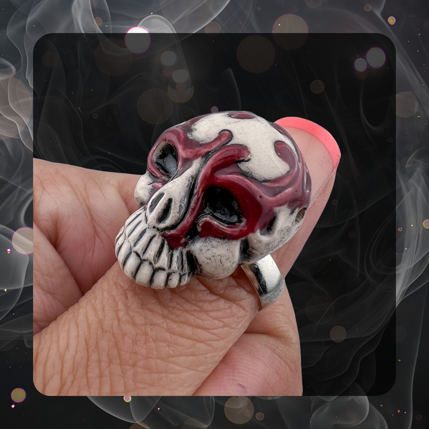 Glazed Sugar Skull Ring