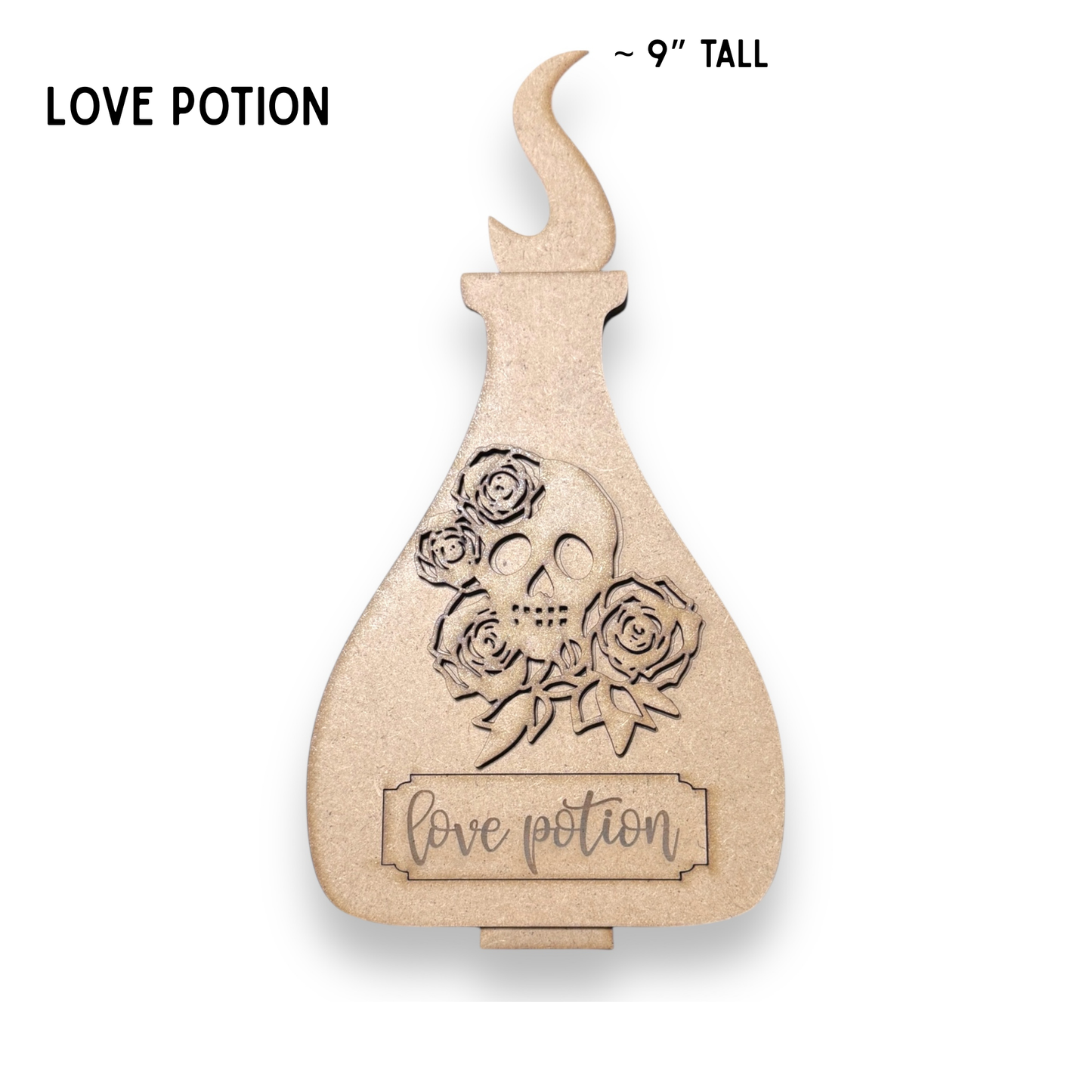 Halloween Apothecary Potion Bottle DIY Kit – Collectible Wooden Halloween Craft