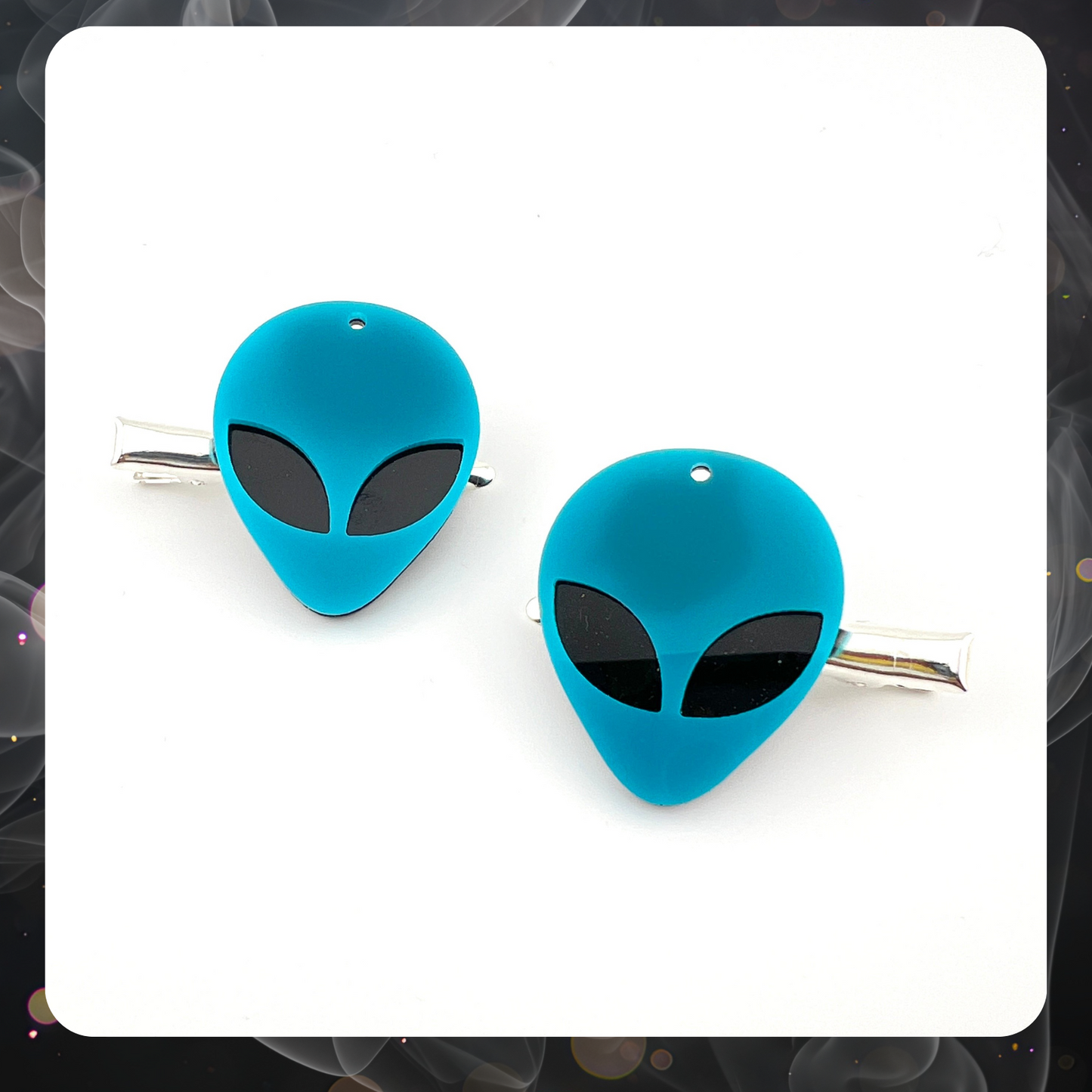 Neon Alien Hair Clips – Set of 2 (Blacklight Reactive)