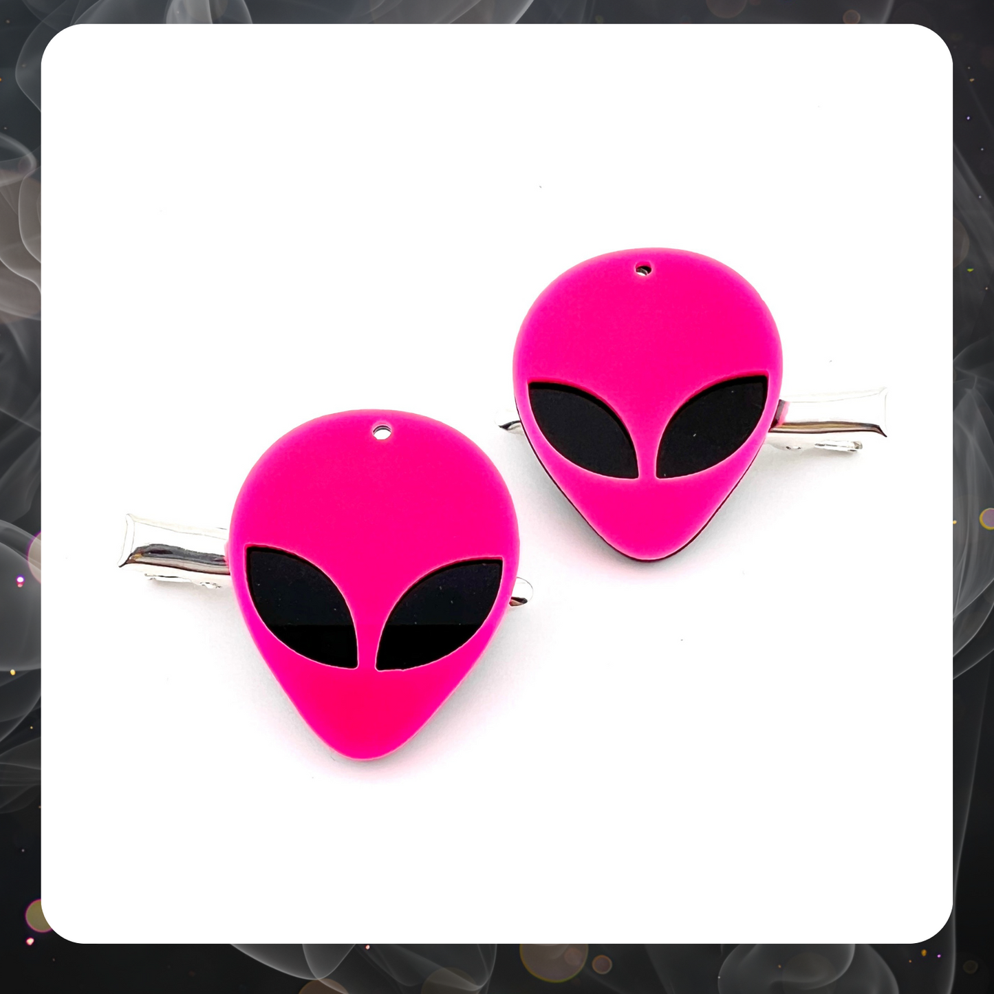 Neon Alien Hair Clips – Set of 2 (Blacklight Reactive)