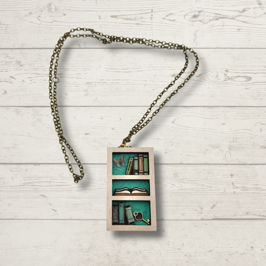 Mini Bookshelf Necklace