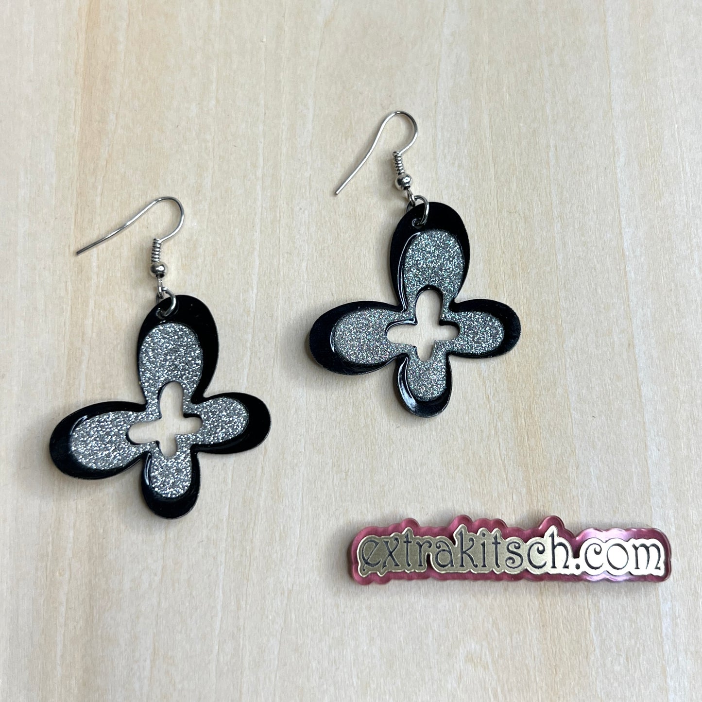 Y2K Glitter Butterfly Earrings