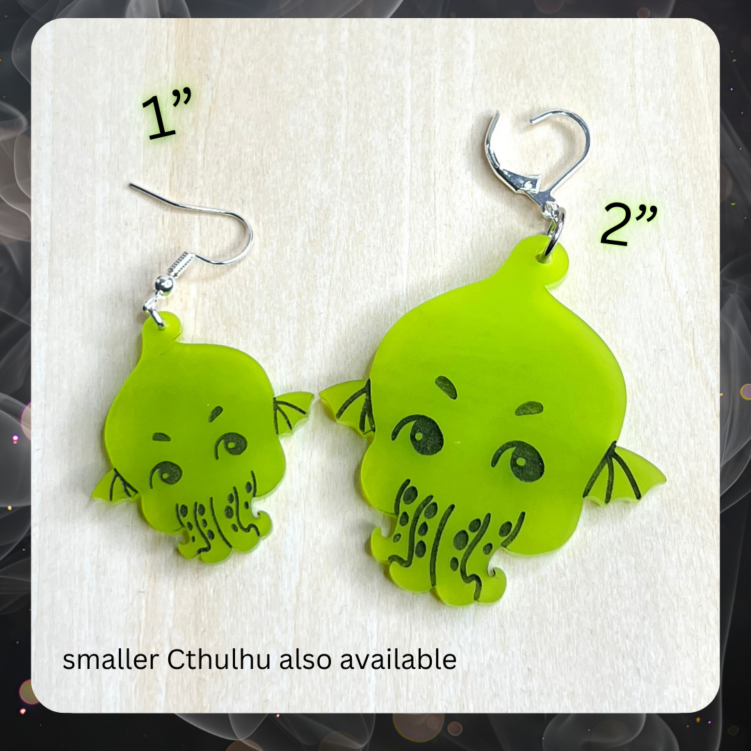 Cthulhu Earrings (2”)