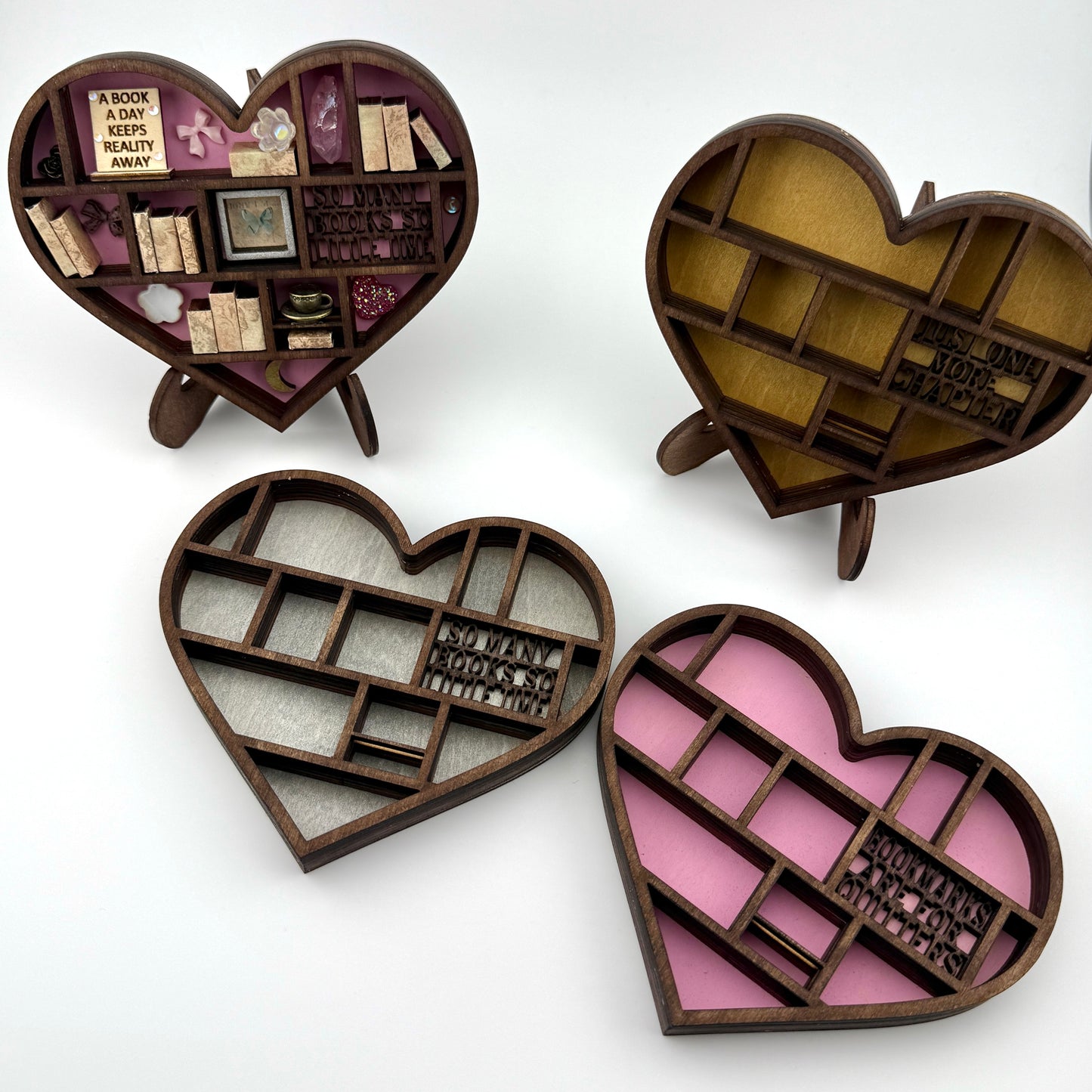Mini Bookshelf Heart Ornament