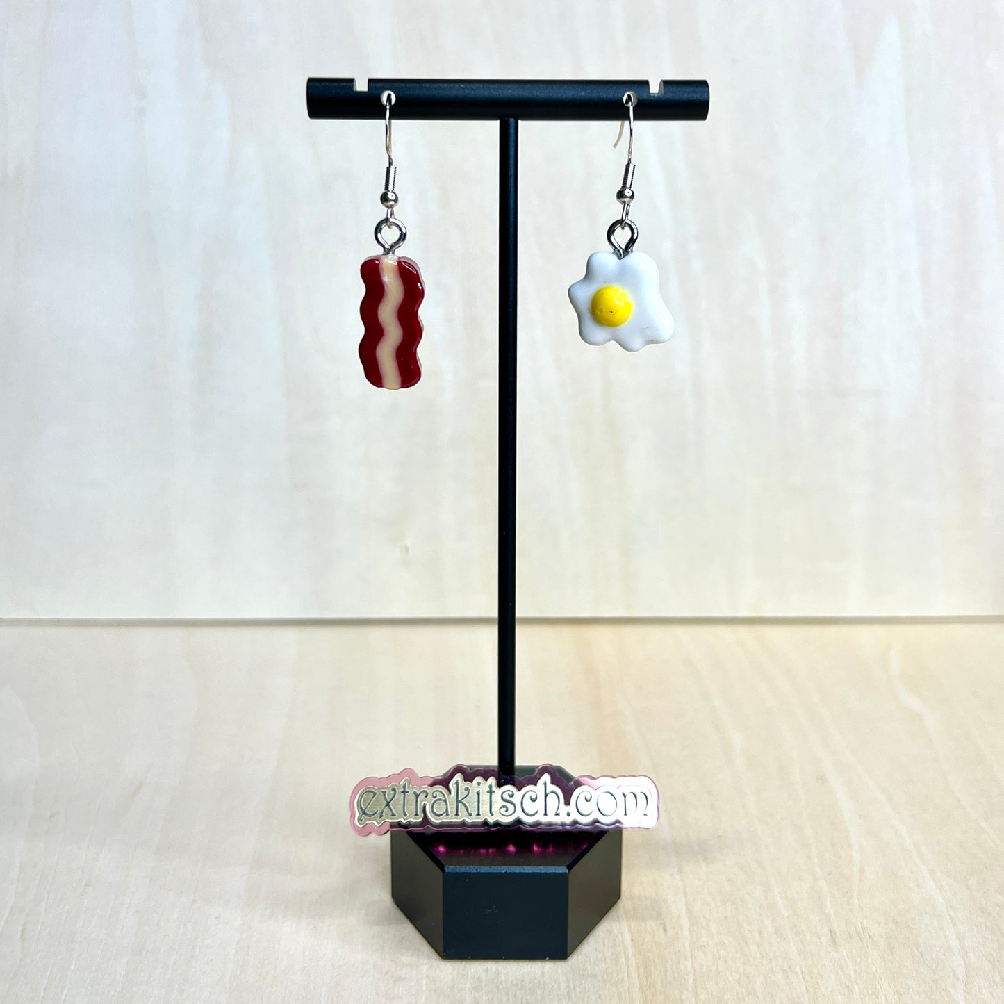 Brunch Earrings – Bacon & Eggs or Avocado Toast 3D Food Charms