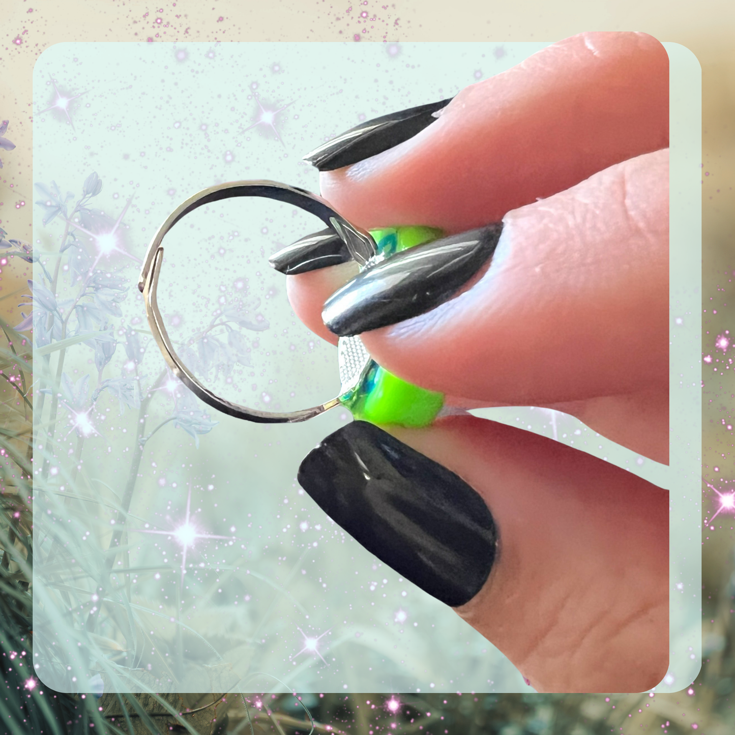 PLUR Rave Ring – Adjustable Colorful Kandi Festival Jewelry