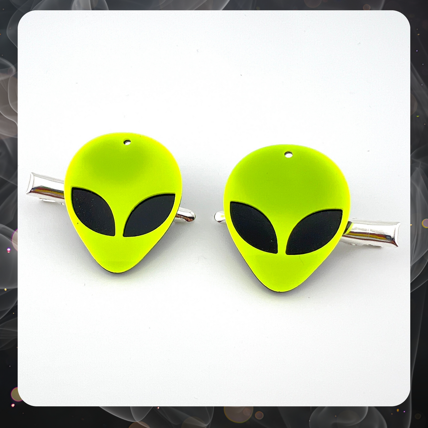 Neon Alien Hair Clips – Set of 2 (Blacklight Reactive)