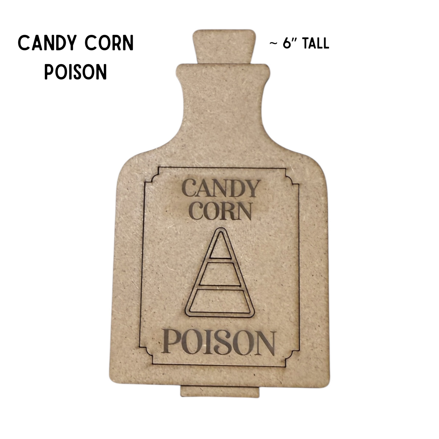 Halloween Apothecary Potion Bottle DIY Kit – Collectible Wooden Halloween Craft