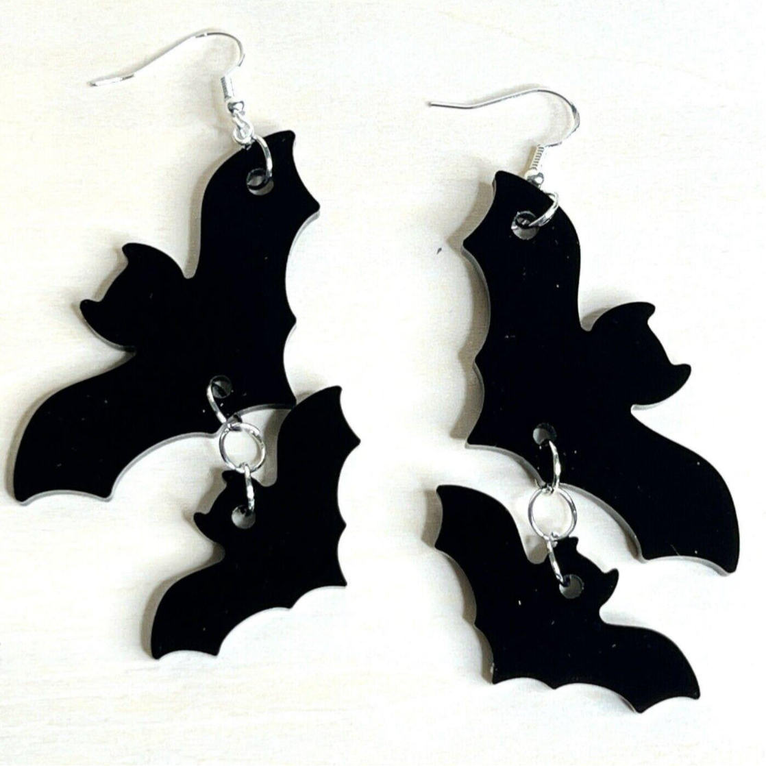 Triple Bat Dangle Earrings