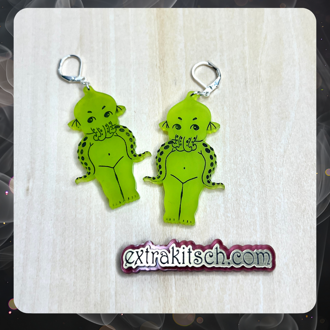 Cthulhu Earrings (1”)