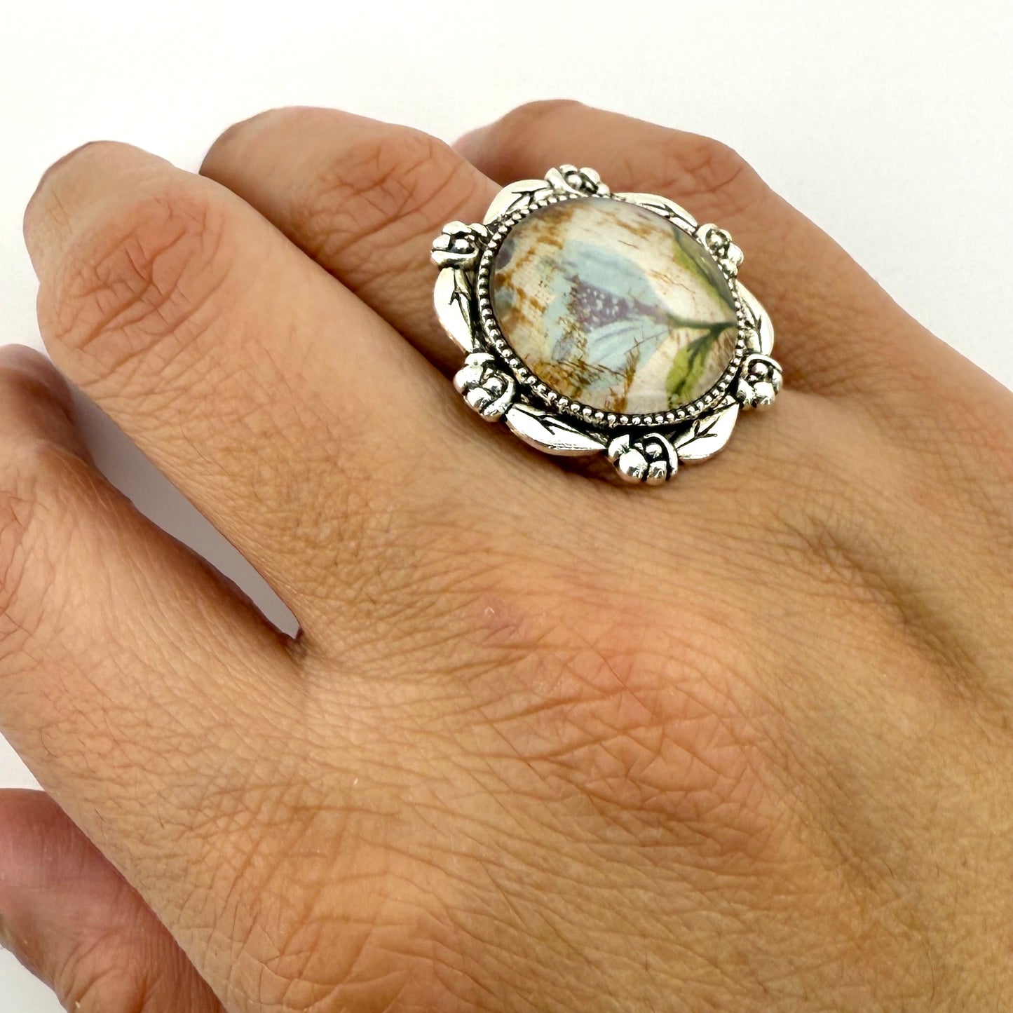 Victorian Botanical Statement Ring