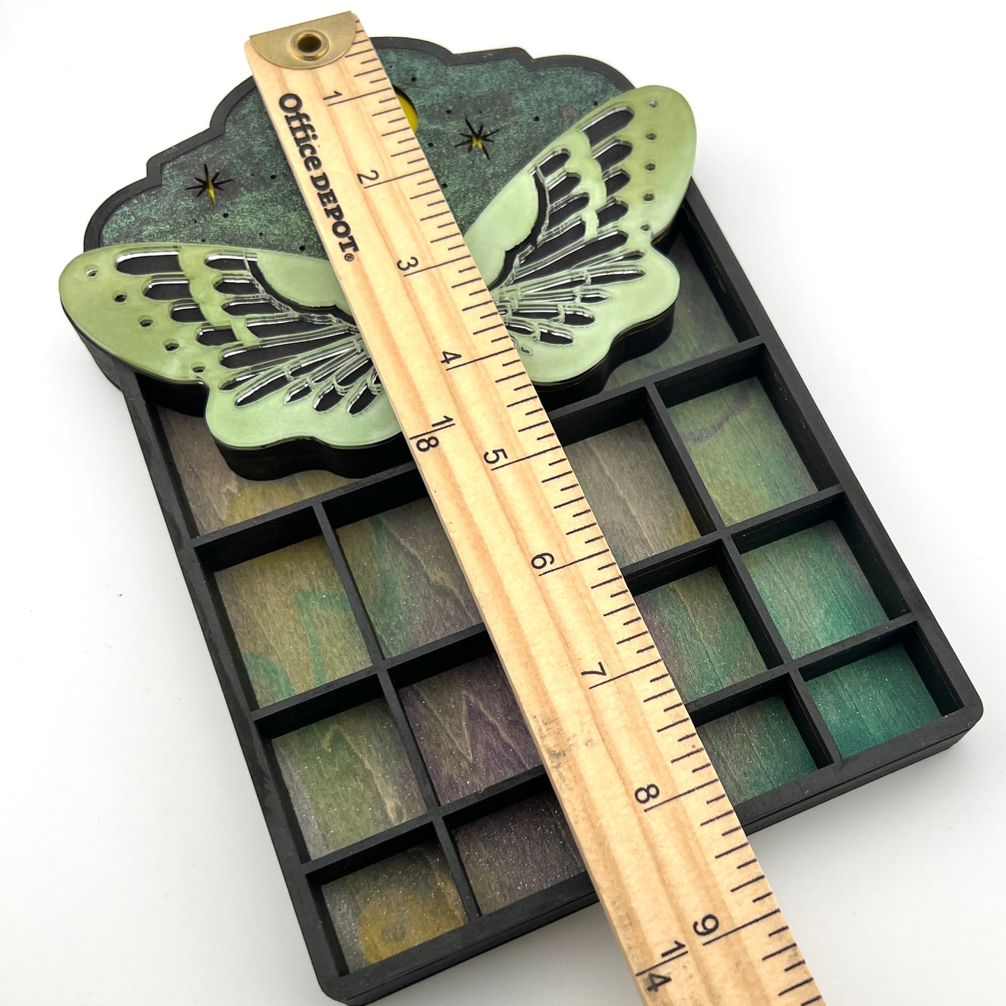 Dead Head Moth Mini Bookshelf – Celestial Gothic Curio Shelf