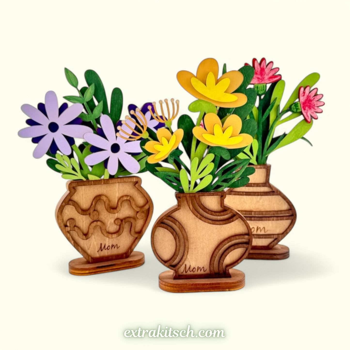 Laser Cut Wooden Flower Vase – Mother’s Day Gift | Custom Engraved or DIY