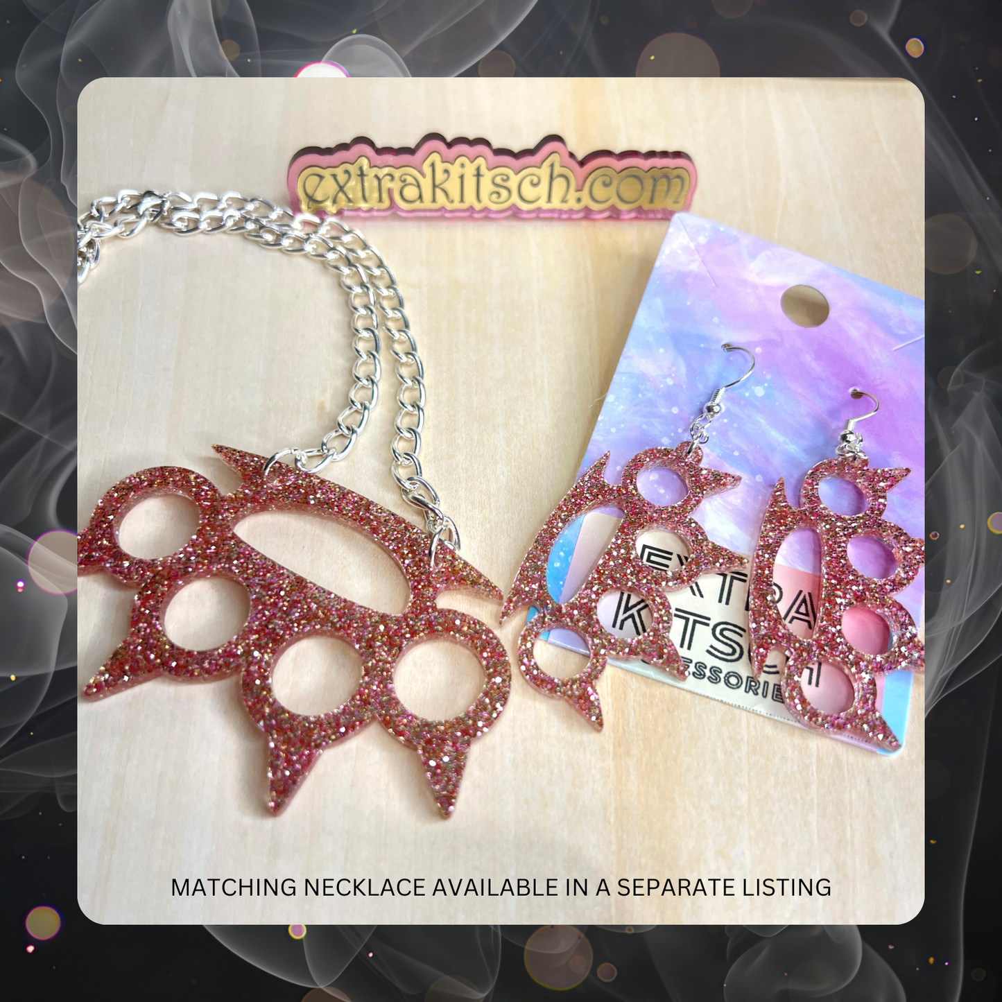 Y2K Glitter Knuckles Earrings