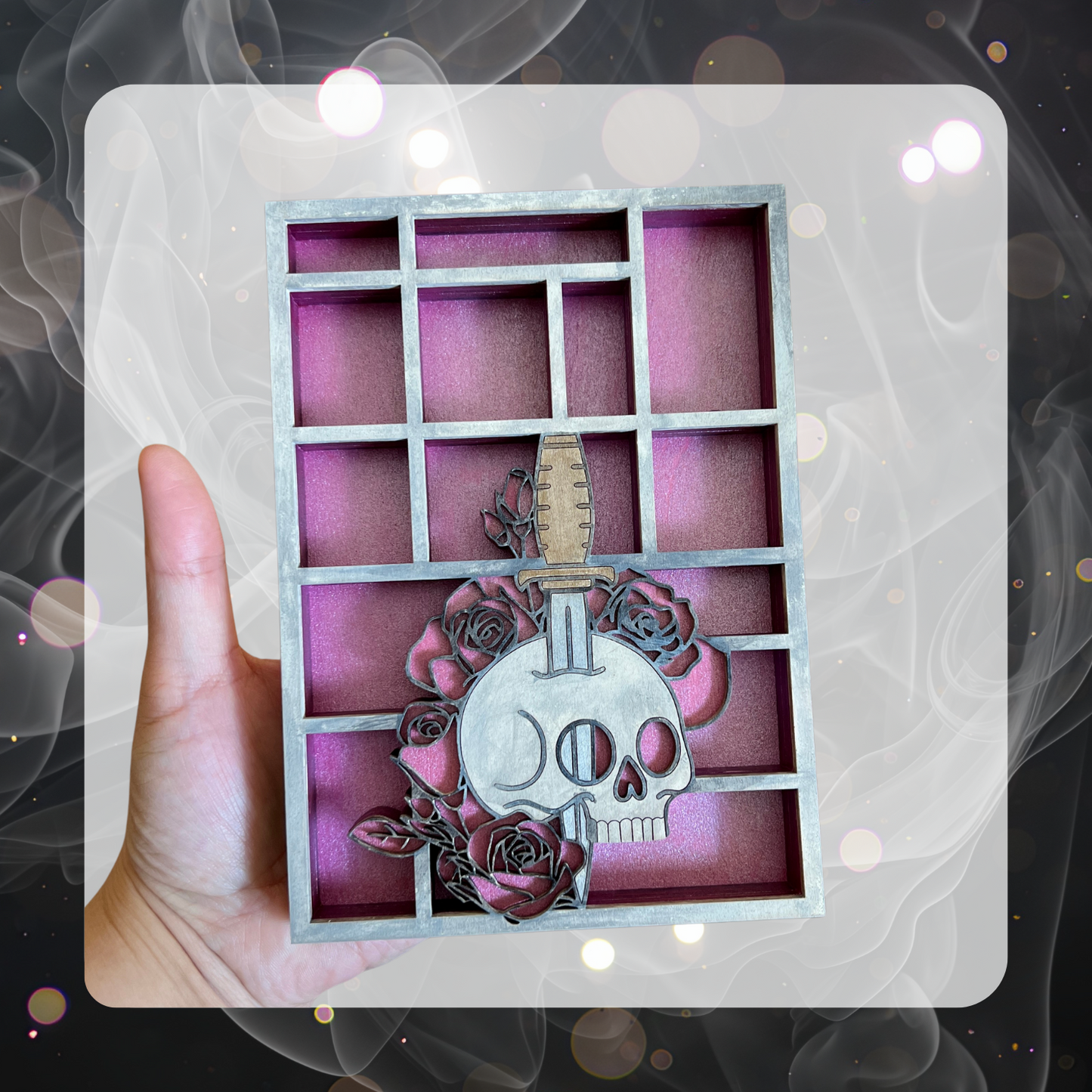 Skull and Roses Mini Curio Shelf - DIY Kit