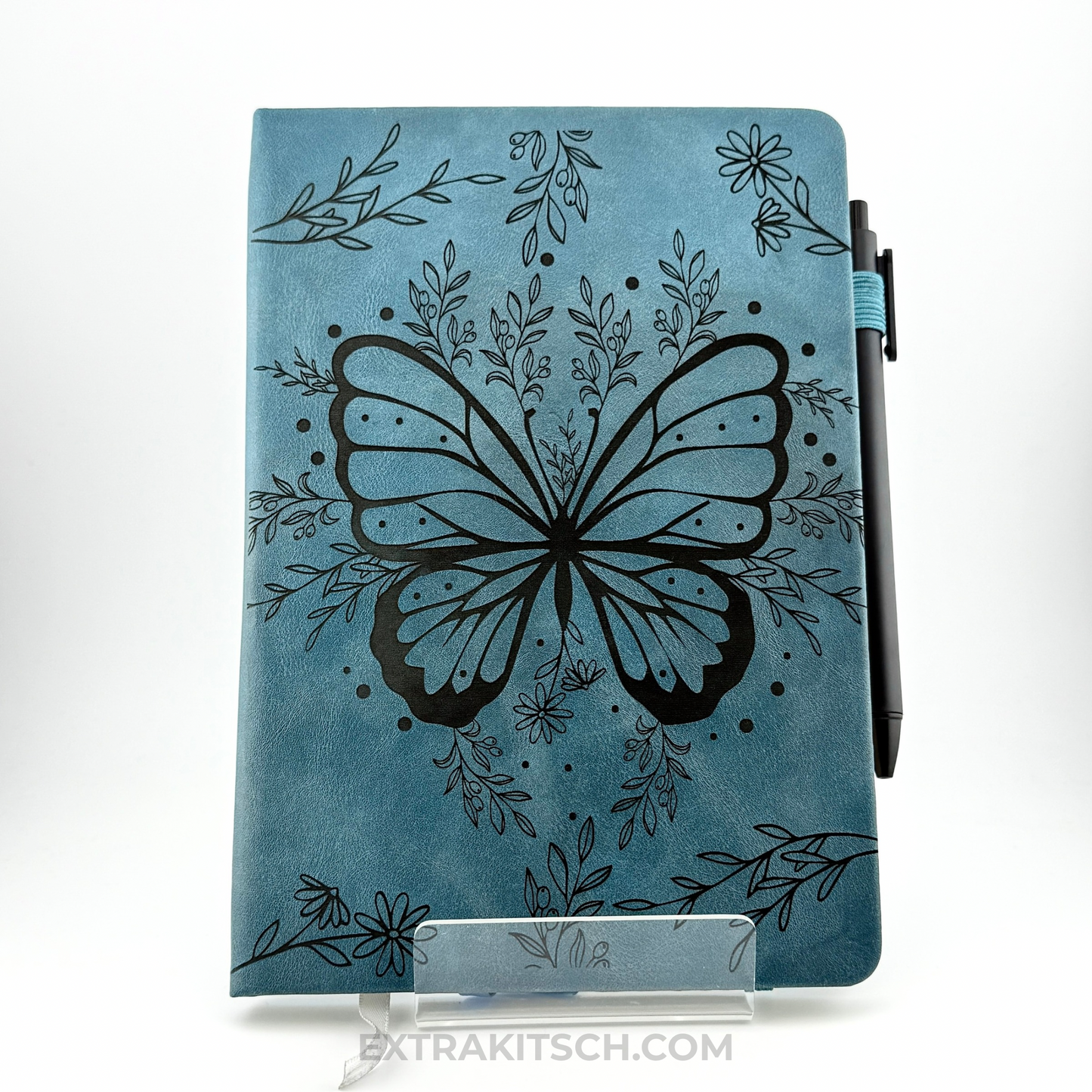 Butterfly Journal – Engraved Vegan Leather Notebook with Pen