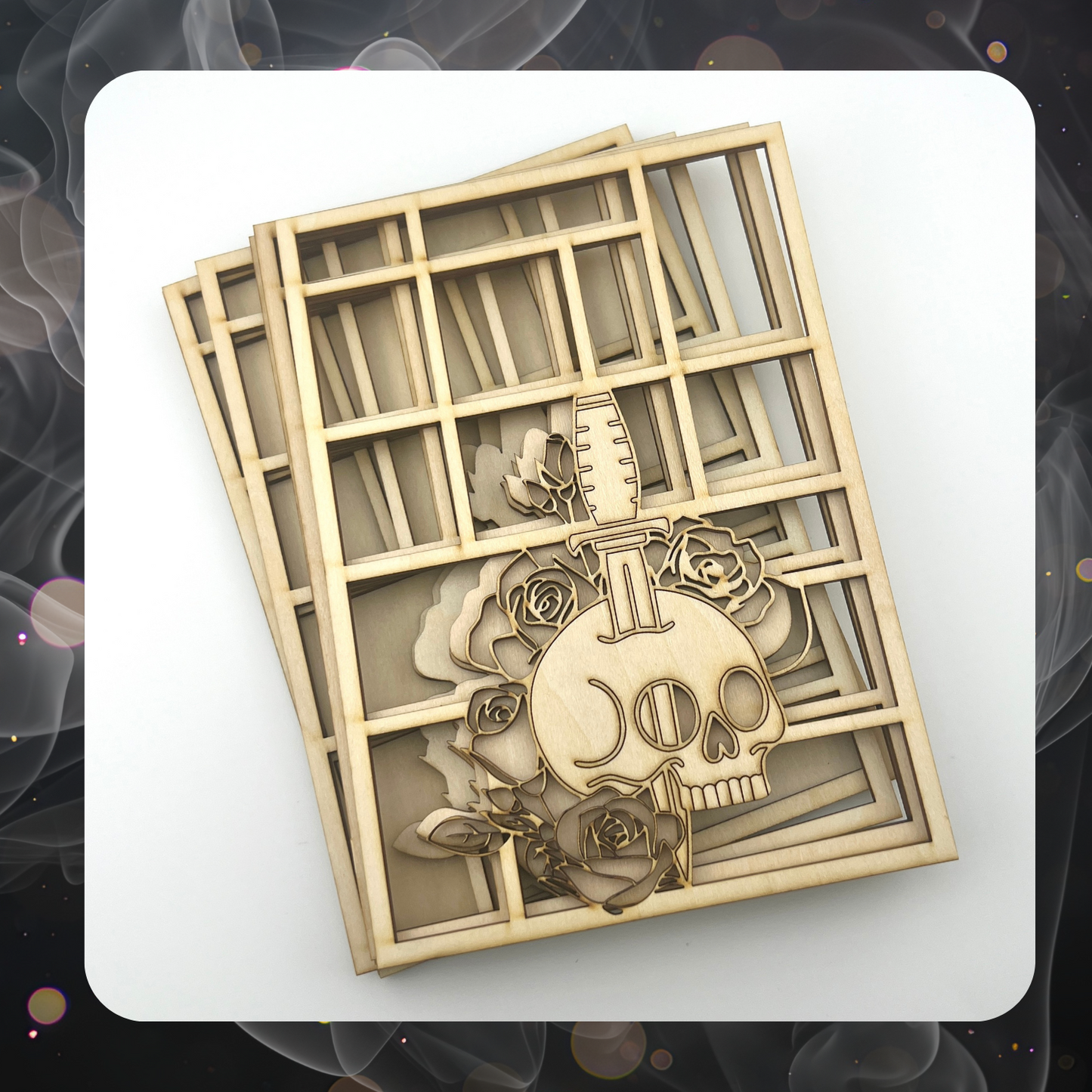 Skull and Roses Mini Curio Shelf - DIY Kit