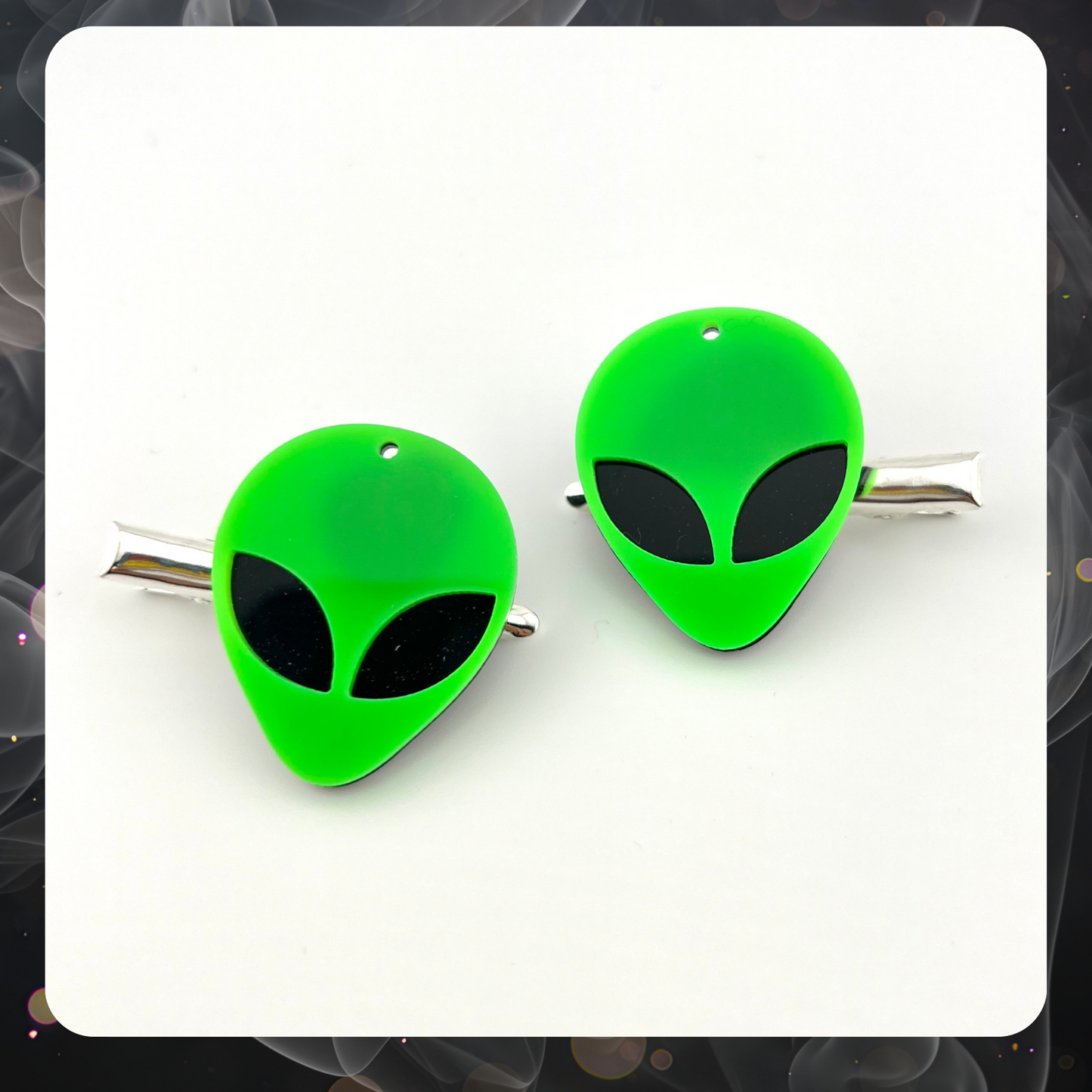 Neon Alien Hair Clips – Set of 2 (Blacklight Reactive)