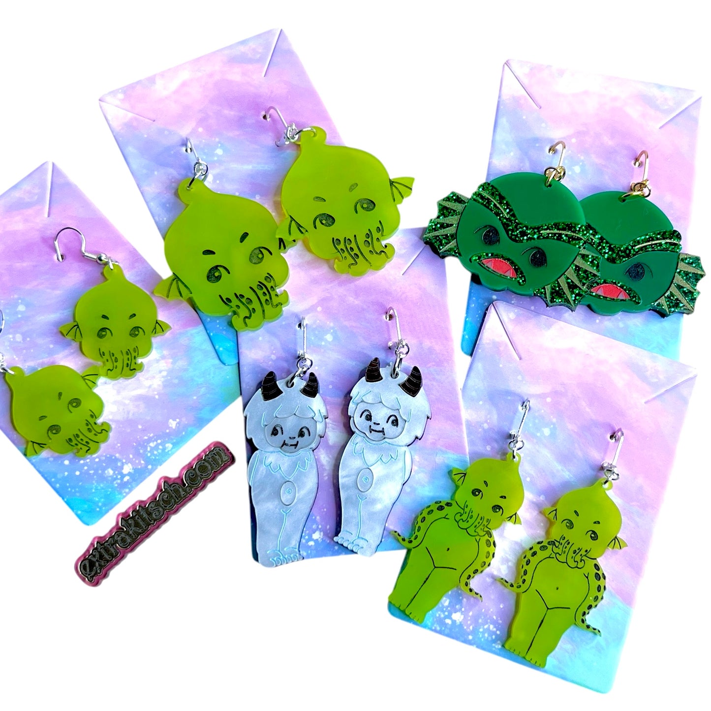 Cthulhu Earrings (1”)