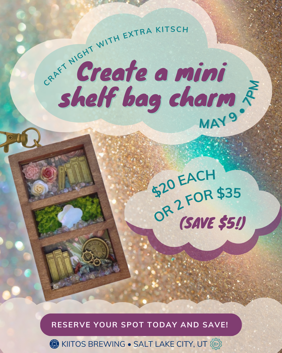 Tiny Shelf Bag Charm Workshop