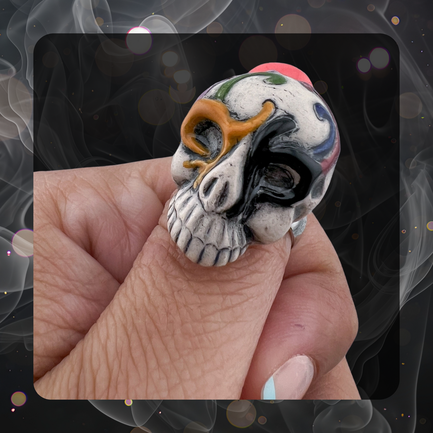 Glazed Sugar Skull Ring