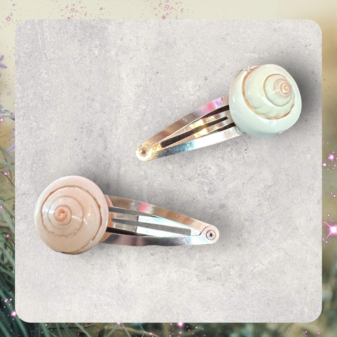 Real Seashell Hair Clips (Set of 2)