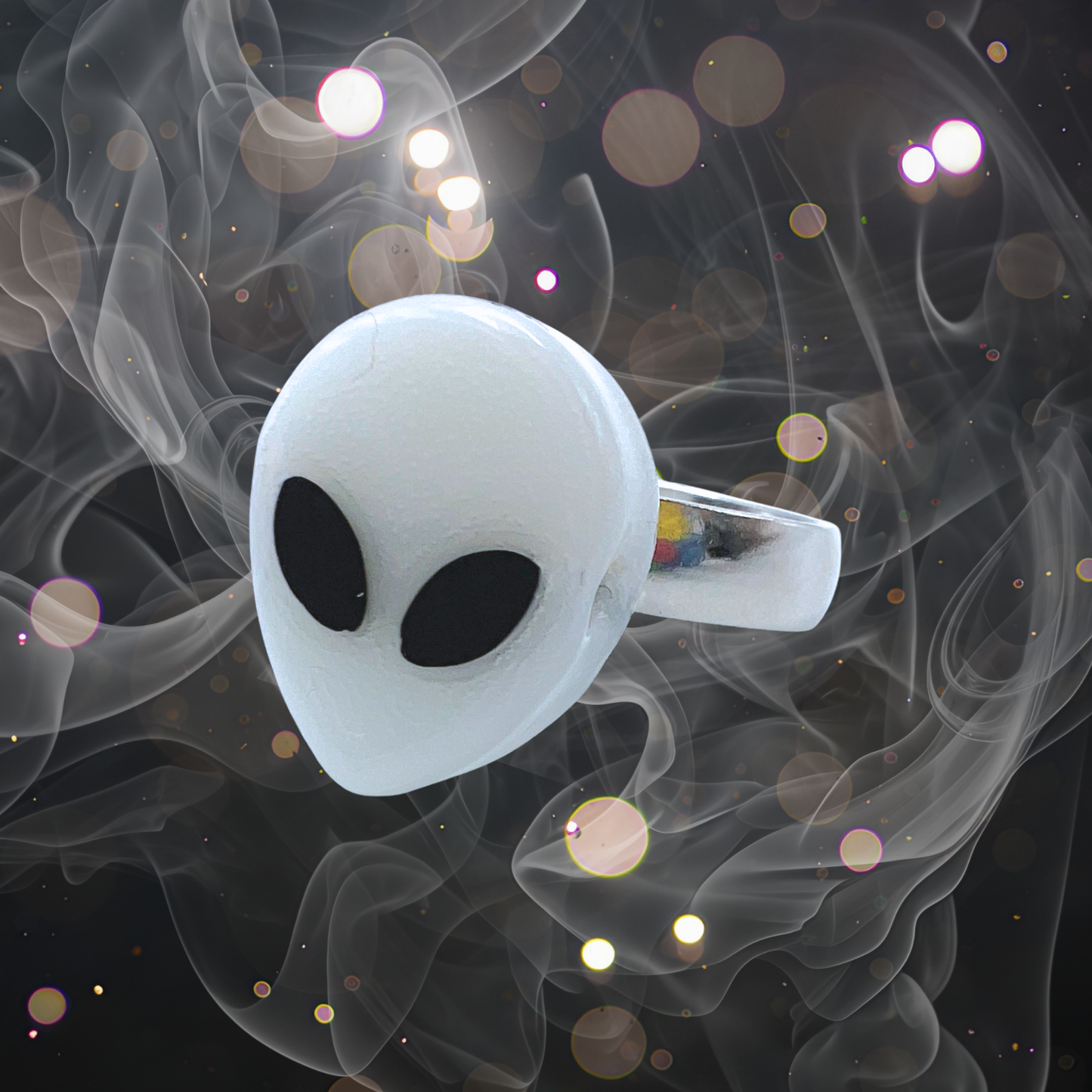 Glow in the Dark Alien Ring – Adjustable Festival Jewelry