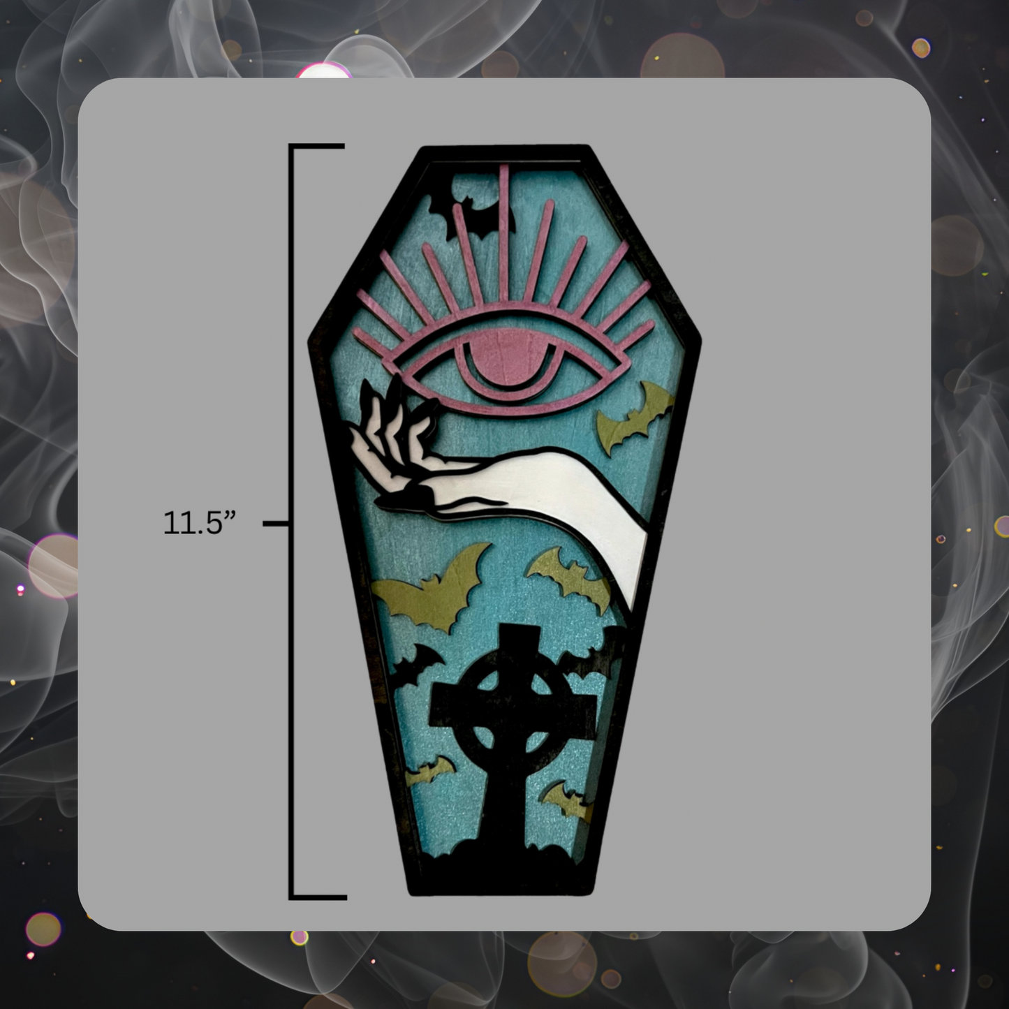 Witchy Coffin Wall Art - Evil Eye