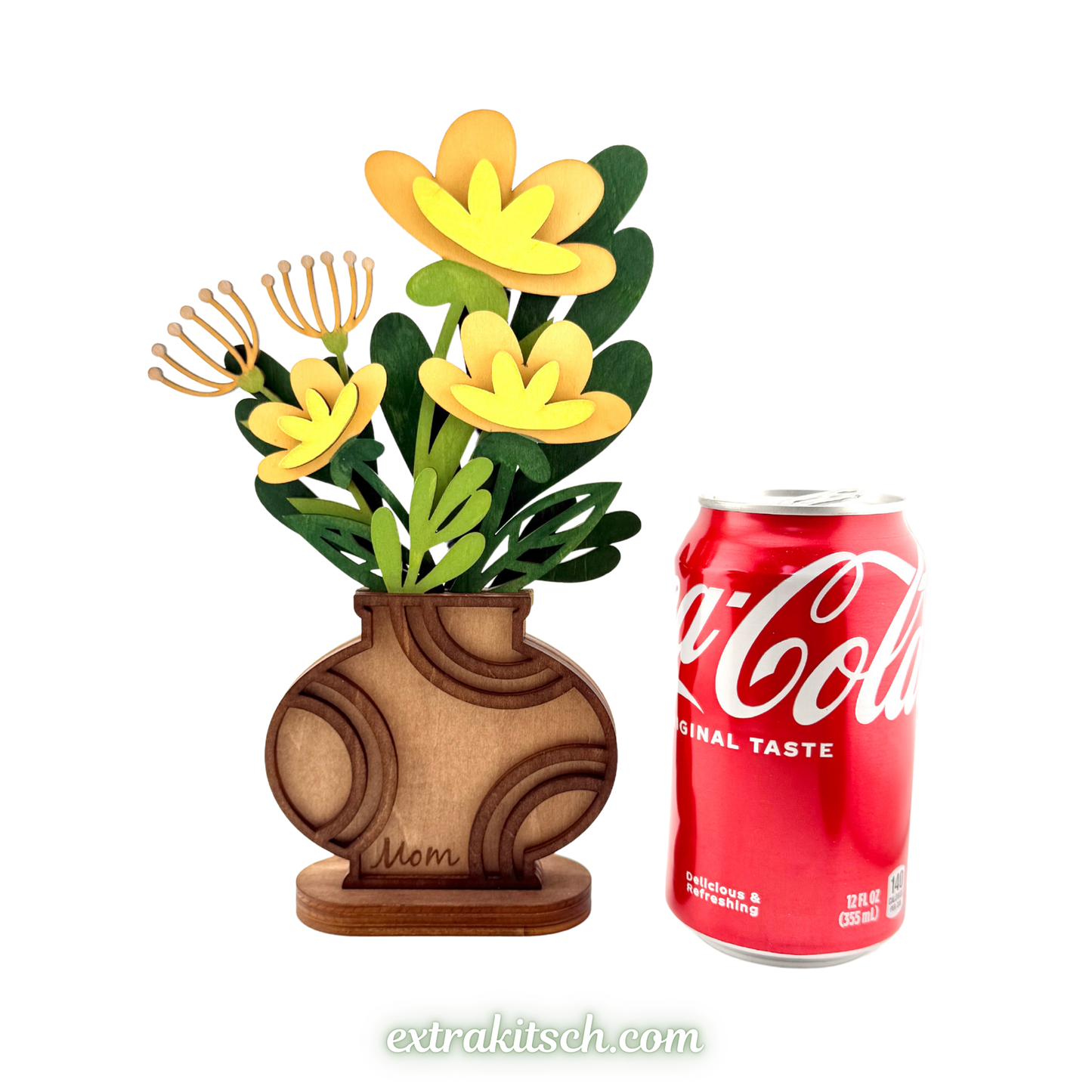 Laser Cut Wooden Flower Vase – Mother’s Day Gift | Custom Engraved or DIY