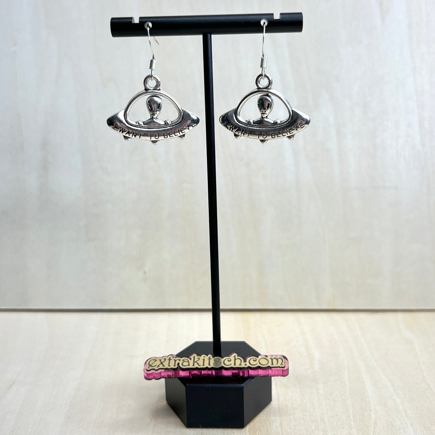 Believe in Aliens UFO Earrings