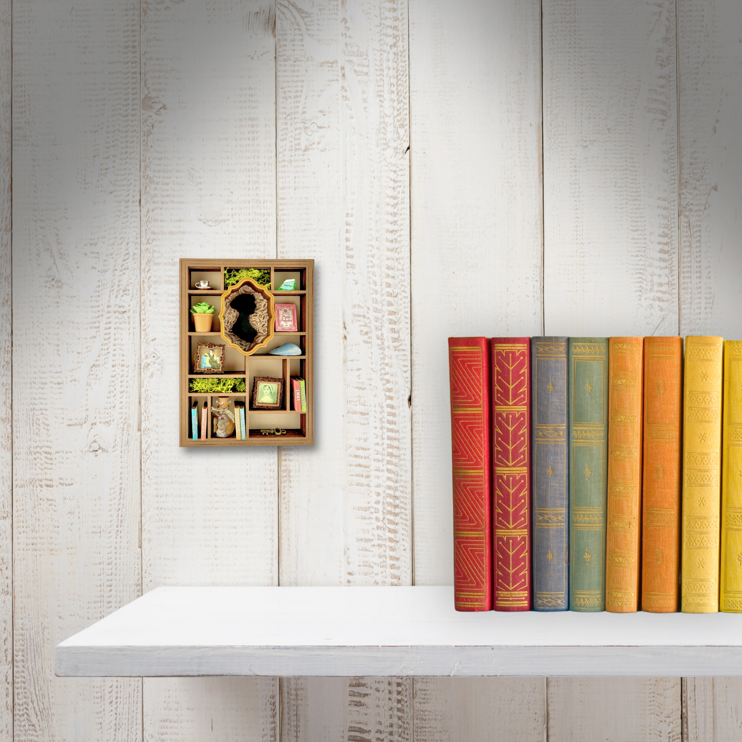 Miniature Jane Austen Curio Library Bookshelf