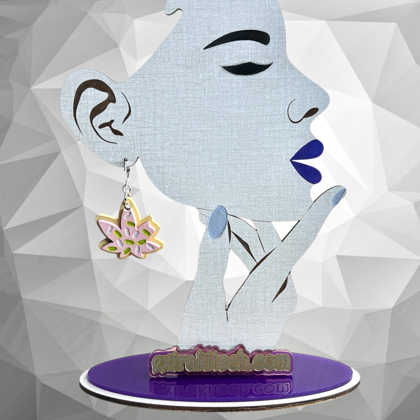 Yummy Pot Sugar Cookie Earrings – Hand-Painted Weed Leaf Cookies