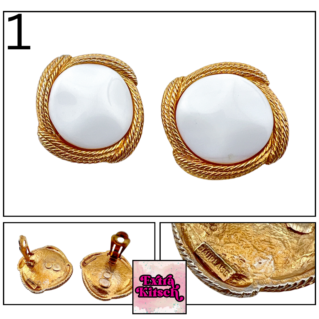 Vintage Dauplaise Clip On Earrings