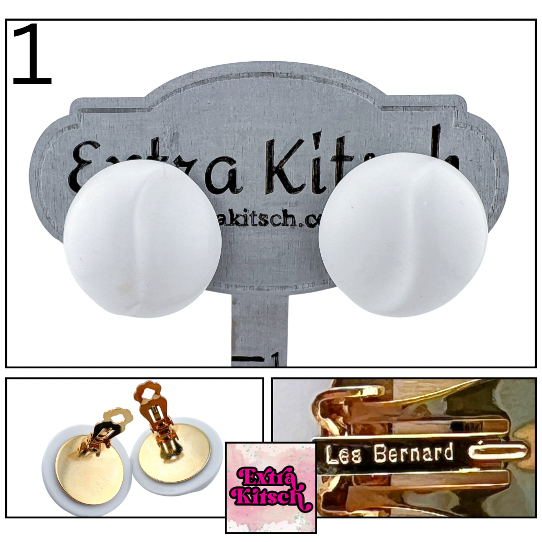 Vintage Les Bernard Clip on Earrings