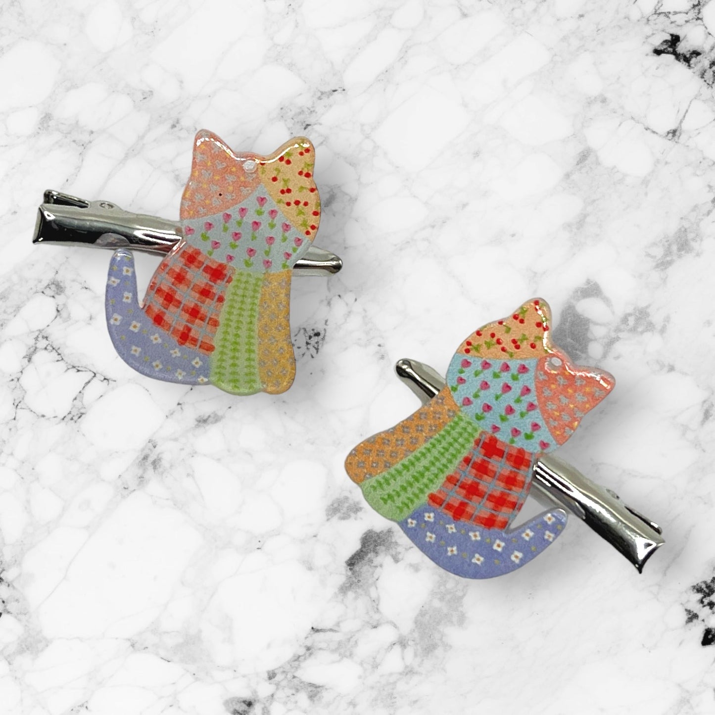 Whimsical Cat Hair Clips – Set of 2