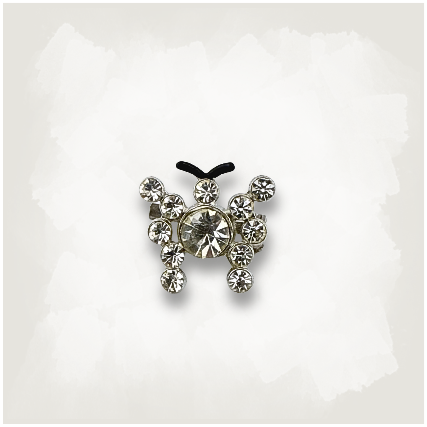 Tiny Rhinestone Butterfly Pin