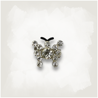 Tiny Rhinestone Butterfly Pin
