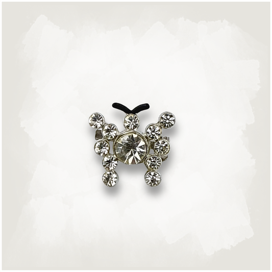 Tiny Rhinestone Butterfly Pin