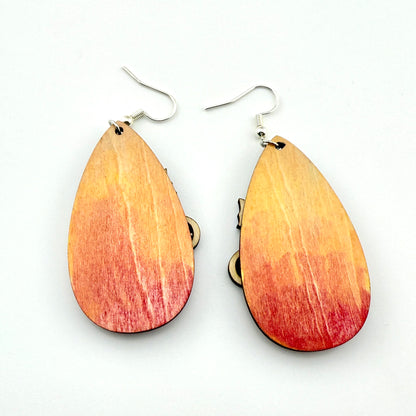 Hand Painted Dragon Forest Earrings