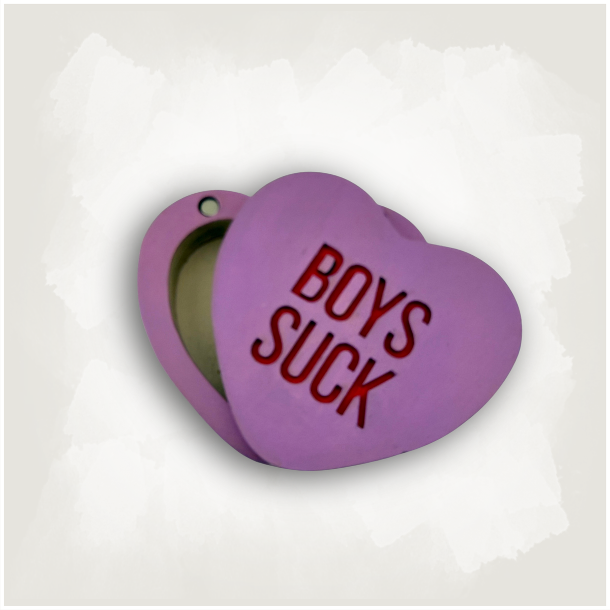 Boys Suck Conversation Heart Trinket and Jewelry Box