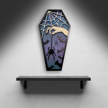 Spider Web Coffin Wall Art