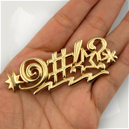 Y2K Vintage JJ Jonette Symbols & Swear Words Brooch